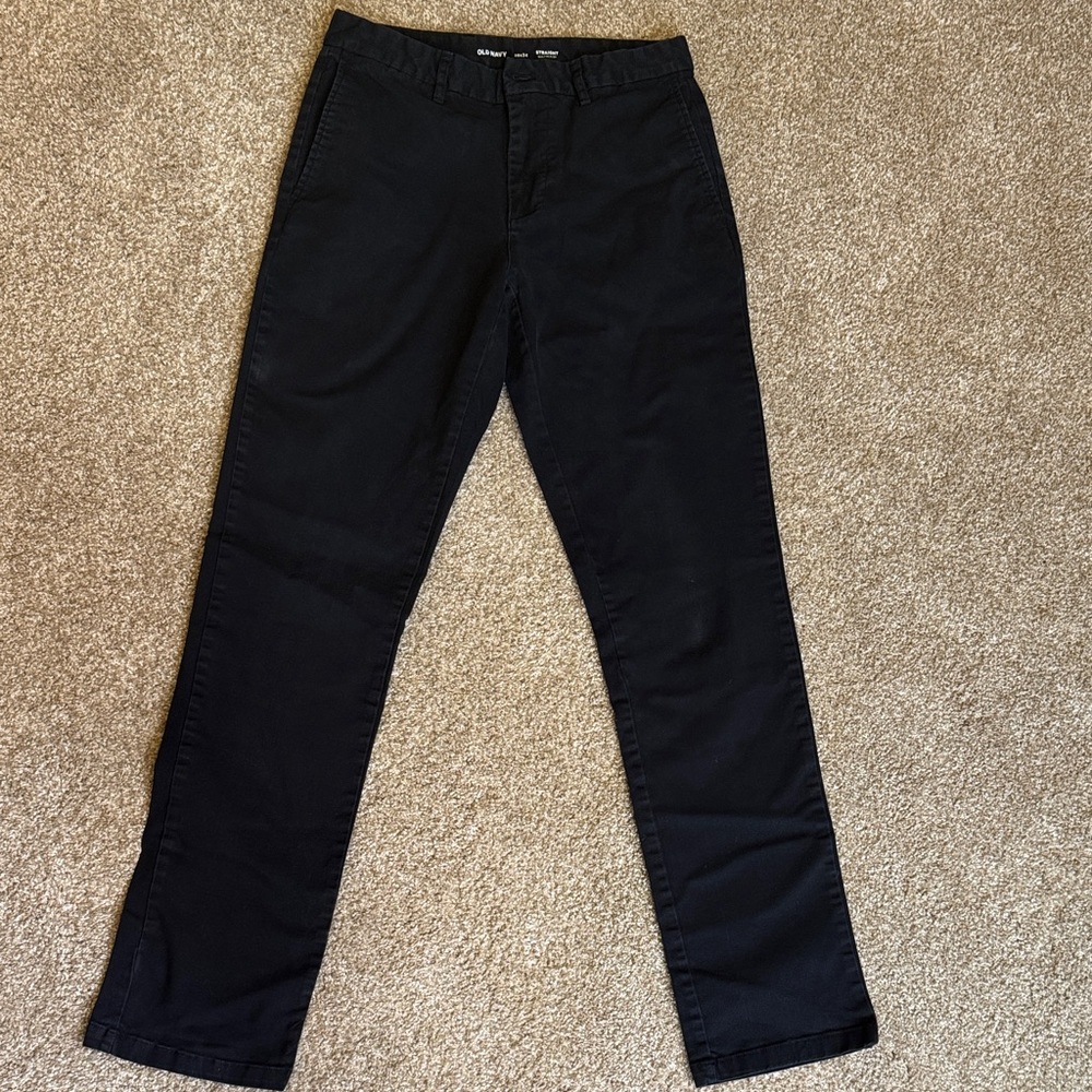 Old Navy Navy Black Straight-Leg Pants